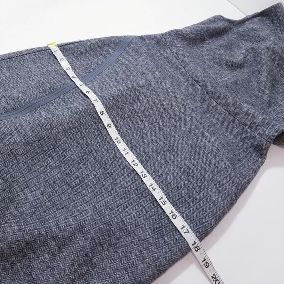 J. Crew Wool Blend Gray Chevron Print Sheath Dress Professional Work - Picture 7 of 13